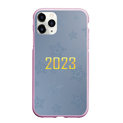Чехол iPhone 11 Pro матовый Серый лед, цвет: 3D-розовый