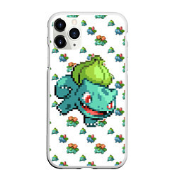 Чехол iPhone 11 Pro матовый Pokemon go pixel, цвет: 3D-белый