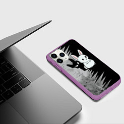 Чехол iPhone 11 Pro матовый Теневой зайка, цвет: 3D-фиолетовый — фото 2