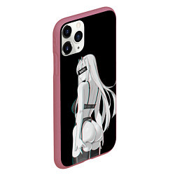 Чехол iPhone 11 Pro матовый Waifu Zero Two, цвет: 3D-малиновый — фото 2