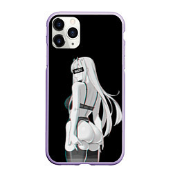 Чехол iPhone 11 Pro матовый Waifu Zero Two, цвет: 3D-светло-сиреневый