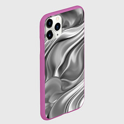 Чехол iPhone 11 Pro матовый Плавленное серебро, цвет: 3D-фиолетовый — фото 2