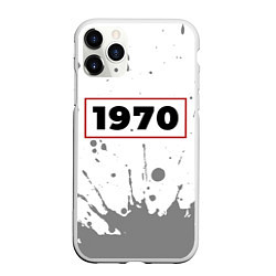 Чехол iPhone 11 Pro матовый 1970 - в красной рамке на светлом, цвет: 3D-белый