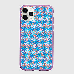 Чехол iPhone 11 Pro матовый Листья кленовые, цвет: 3D-фиолетовый