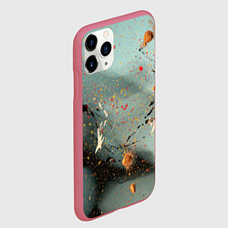 Чехол iPhone 11 Pro матовый Светлый туман и разные краски, цвет: 3D-малиновый — фото 2
