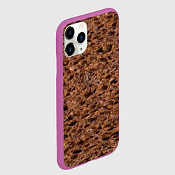 Чехол iPhone 11 Pro матовый Мякиш черного хлеба, цвет: 3D-фиолетовый — фото 2