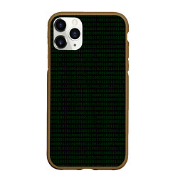 Чехол iPhone 11 Pro матовый Однотонный двоичный код, цвет: 3D-коричневый
