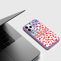 Чехол iPhone 11 Pro матовый Натали с любовью, цвет: 3D-фиолетовый — фото 2
