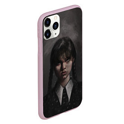 Чехол iPhone 11 Pro матовый Уэнсдэй маслом, цвет: 3D-розовый — фото 2