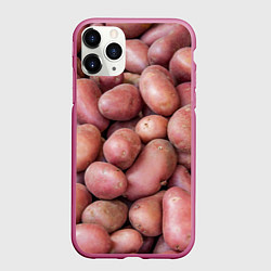 Чехол iPhone 11 Pro матовый Картофельные клубни, цвет: 3D-малиновый