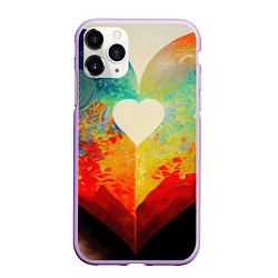 Чехол iPhone 11 Pro матовый Your heart, цвет: 3D-сиреневый