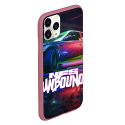 Чехол iPhone 11 Pro матовый NFS unbound nissan drift, цвет: 3D-малиновый — фото 2