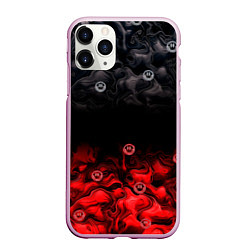 Чехол iPhone 11 Pro матовый Генезис абстракция и смайлы, цвет: 3D-розовый