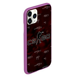 Чехол iPhone 11 Pro матовый CS GO с оружием, цвет: 3D-фиолетовый — фото 2