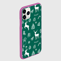 Чехол iPhone 11 Pro матовый Новогодняя история, цвет: 3D-фиолетовый — фото 2