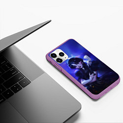 Чехол iPhone 11 Pro матовый Wednesday and Thing, цвет: 3D-фиолетовый — фото 2