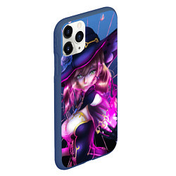 Чехол iPhone 11 Pro матовый Genshin Impact Лиза, цвет: 3D-тёмно-синий — фото 2