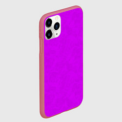 Чехол iPhone 11 Pro матовый Неоновый розово-сиреневый текстурированный, цвет: 3D-малиновый — фото 2