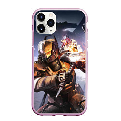 Чехол iPhone 11 Pro матовый Destiny воин, цвет: 3D-розовый