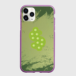 Чехол iPhone 11 Pro матовый Поп ит доллар хаки, цвет: 3D-фиолетовый