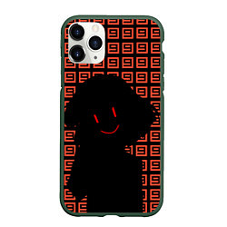 Чехол iPhone 11 Pro матовый Undertale - Frisk smile, цвет: 3D-темно-зеленый