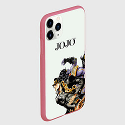 Чехол iPhone 11 Pro матовый Стенд Джотаро Куджо Star Platinum, цвет: 3D-малиновый — фото 2