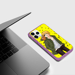 Чехол iPhone 11 Pro матовый Дэнджи и Почита, цвет: 3D-фиолетовый — фото 2