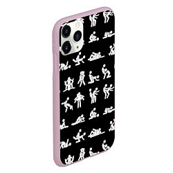 Чехол iPhone 11 Pro матовый Камасутра - позы любви, цвет: 3D-розовый — фото 2