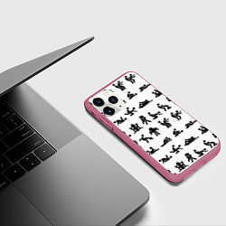 Чехол iPhone 11 Pro матовый Позы секса из камасутры, цвет: 3D-малиновый — фото 2