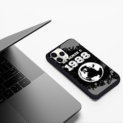 Чехол iPhone 11 Pro матовый На Земле с 1988: краска на темном, цвет: 3D-черный — фото 2