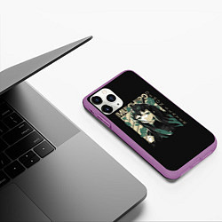 Чехол iPhone 11 Pro матовый Муичиро Токито - Клинок, рассекающий демонов, цвет: 3D-фиолетовый — фото 2