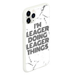 Чехол iPhone 11 Pro матовый Im doing leager things: на светлом, цвет: 3D-белый — фото 2