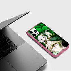 Чехол iPhone 11 Pro матовый Nahida Genshin, цвет: 3D-малиновый — фото 2