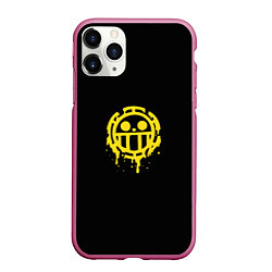 Чехол iPhone 11 Pro матовый Пираты Сердца - Трафальгар ло One Piece, цвет: 3D-малиновый