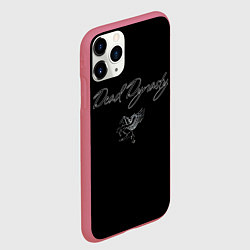 Чехол iPhone 11 Pro матовый Dead dynasty пегас фараон, цвет: 3D-малиновый — фото 2