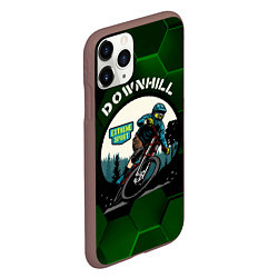 Чехол iPhone 11 Pro матовый Downhill Extreme Sport, цвет: 3D-коричневый — фото 2