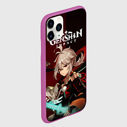Чехол iPhone 11 Pro матовый Genshin Impact Каэдэхара Кадзуха, цвет: 3D-фиолетовый — фото 2