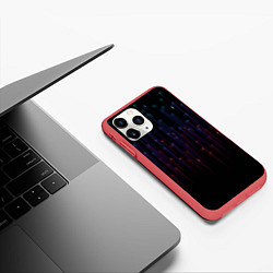 Чехол iPhone 11 Pro матовый Разноцветные лучи, цвет: 3D-красный — фото 2