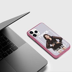 Чехол iPhone 11 Pro матовый Наён, цвет: 3D-малиновый — фото 2