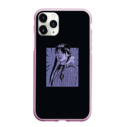 Чехол iPhone 11 Pro матовый Wednesday purple art, цвет: 3D-розовый