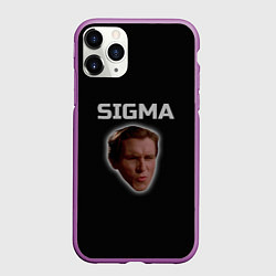 Чехол iPhone 11 Pro матовый Sigma face, цвет: 3D-фиолетовый