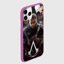 Чехол iPhone 11 Pro матовый Assassins Creed Eivor, цвет: 3D-фиолетовый — фото 2