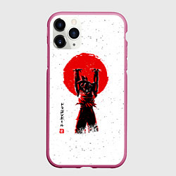 Чехол iPhone 11 Pro матовый Dragon Ball Сон Гоку, цвет: 3D-малиновый