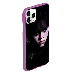 Чехол iPhone 11 Pro матовый Дочь Аддамсов - танцующая Уэнсдэй, цвет: 3D-фиолетовый — фото 2