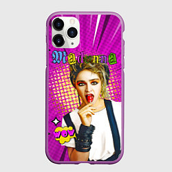 Чехол iPhone 11 Pro матовый Madonna 80s Pop Art, цвет: 3D-фиолетовый