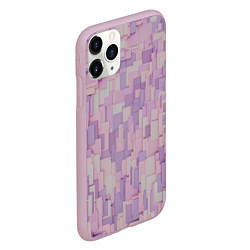 Чехол iPhone 11 Pro матовый Множество розовых геометрических кубов, цвет: 3D-розовый — фото 2