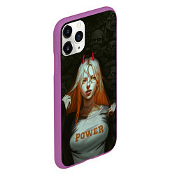 Чехол iPhone 11 Pro матовый Power - Anime Chainsaw Man, цвет: 3D-фиолетовый — фото 2