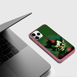 Чехол iPhone 11 Pro матовый Король и шут карлик шут, цвет: 3D-малиновый — фото 2
