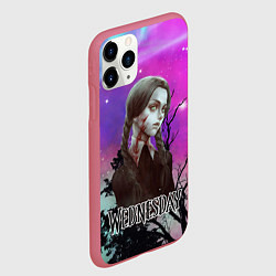 Чехол iPhone 11 Pro матовый Семейка Аддамс ужасы, цвет: 3D-малиновый — фото 2