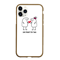 Чехол iPhone 11 Pro матовый Lovers, цвет: 3D-коричневый